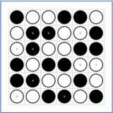 A solved *Binairo* puzzle