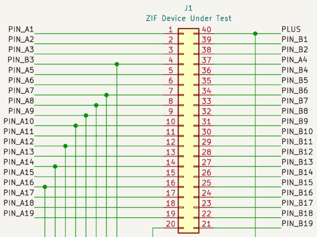 40-pin ZIF socket connection